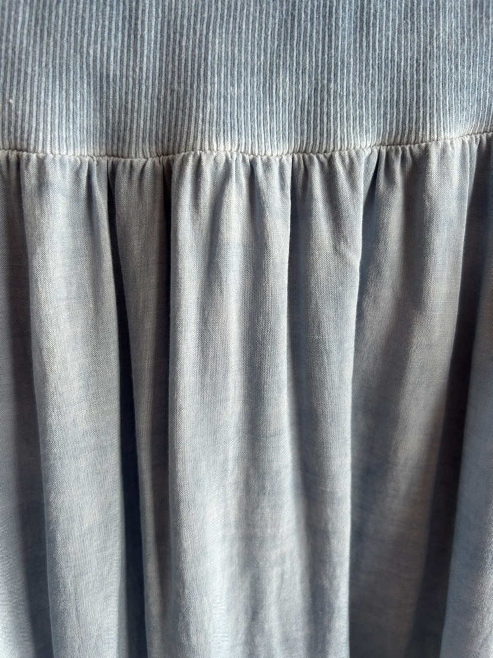 Charlie B XL Tiered Skirt NWT Blue Chambray Made in Italy Flowy Boho Coastal - Picture 10 of 13